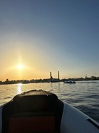 Red Sea Sunset With Bullet Speed Boats